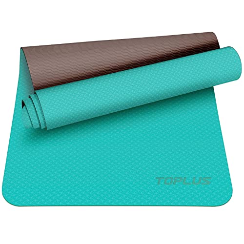 TOPLUS Premium Yoga Mat made of high-quality TPE, non-slip Yoga Mat Gymnastics Mat Exercise Mat Sports Mat for Yoga, Pilates, Fitness, etc. - Dimensions 183cm Length 61cm Width