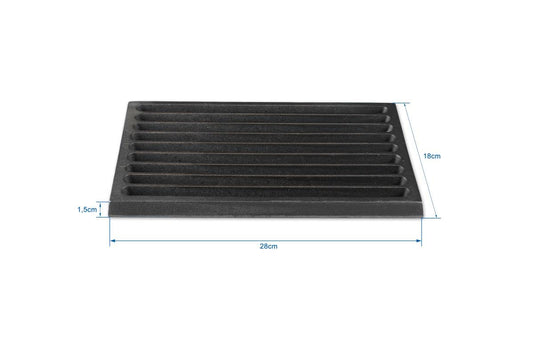 GRILLROSTPROFI Ash grate - fire grate - coal grate - chimney grate in premium quality, cast iron, 18 x 28 cm.