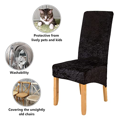 Chair Covers 4 Pack Chair Cover Elasticity Spandex Universal Covers for Chairs Modern and Elegant Look Chair Protection Covers With Elastic Band for Dining Room, Banquets, Parties, and Decoration