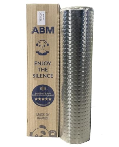 ABM Alubutyl 2mm 50cm x 400cm = 2m² Soundproofing mat for cars, self-adhesive, anti-noise matte.