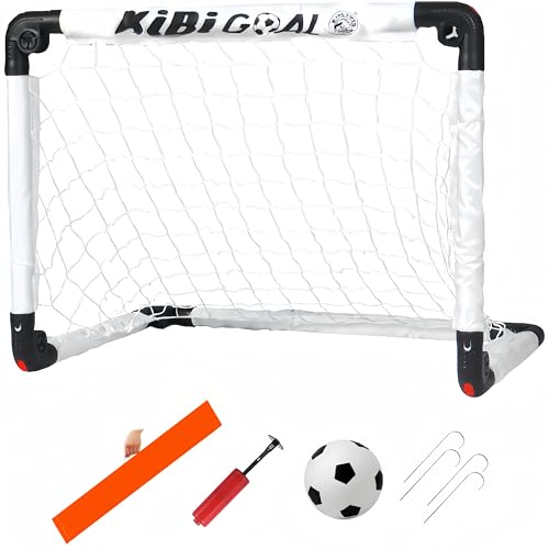 LZHDZQD Soccer Goal, Kids Soccer Goal Toy, Soccer Goals for Garden Kids, Foldable Soccer Goal for Indoor/Outdoor/Garden Soccer Toy (white 60x45 goal + soccer ball)