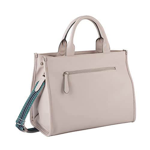 TOM TAILOR bags Teresa women's shopper shoulder bag with zipper medium gray.