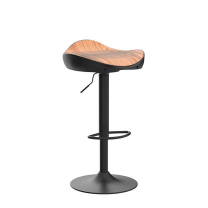 Kidol & Shellder Bar Stool Set of 2 360° Swivel and Height Adjustable Modern Kitchen Counter Hydraulic Armless Wood Grain...