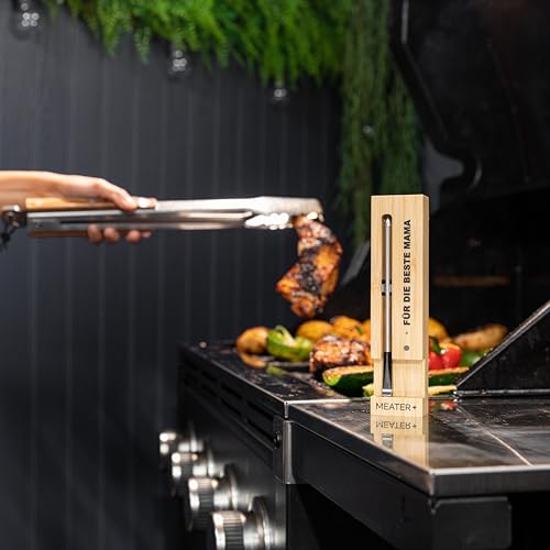 "For the "Best Mom" - MEATER Plus Engraved | The Wireless, Smart Meat Thermometer with 50m Range For Oven, Grill, Pan, and Rotisserie Perfect Meat Enjoyment via App in German Language"