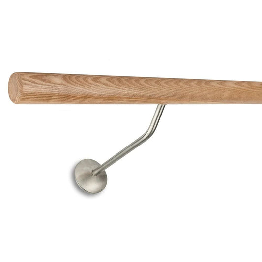 Stair and railing studio Graber Ballet Bar Ash light Ø 42mm incl. 2 stainless steel brackets with 25 cm wall distance (120 cm)