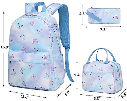 Jumpopack school backpack set girls backpack set Teenage girl backpack Teenage girl rucksack butterfly