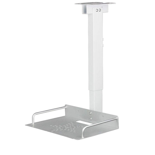 Rough Universal Projector Mount for Ceiling/Wall, Capacity 1.5kg - Tray 24×20 cm - Adjustable 34-56cm, Cable Management, Aluminum + Stainless Steel, For Projectors, Video Conferencing Cameras, Routers