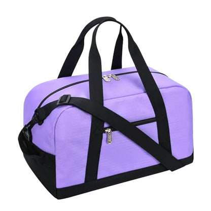 YoKelly Small Duffel Bag Mini Travel Bag, Sports Bag 18L, XS School Sports Bag, Weekender, Gym Bag 35x20x25cm - Purple