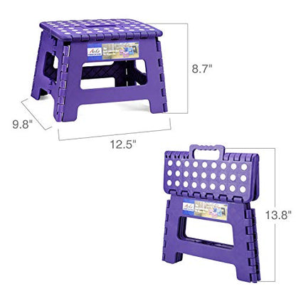 HOUSE DAY 22cm Folding Step Stool - Foldable Kids Stool Folding Chair Foldable Kids Stool Foldable, Foldable Stool Foldable Foldable Stool Foldable Kids Footstool (Purple)
