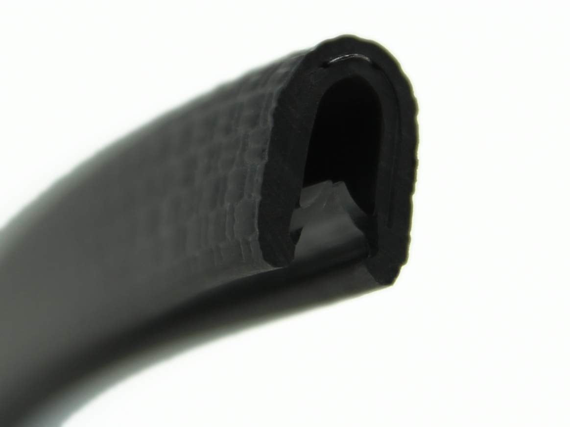 SMI edge protection profile KS1-2S-M for 1-2mm PVC with steel reinforcement Black self-clamping without adhesive - Edge protection, bead profile, edge profile, edge protection strip for car doors, sheets (20 m)