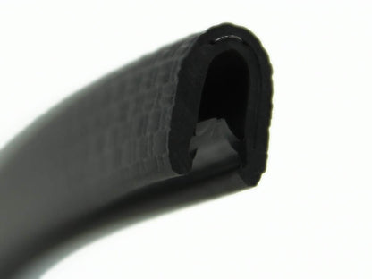 SMI edge protection profile KS1-2S-M for 1-2mm PVC with steel reinforcement Black self-clamping without adhesive - Edge protection, bead profile, edge profile, edge protection strip for car doors, sheets (20 m)