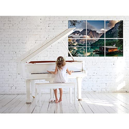 JBER JBER Art Acoustic Panels, 6-pack self-adhesive large wall art paintings for wall decoration, sound-absorbing panels for recording studio, living room, and bedroom, 72x48inchMountain Cabin