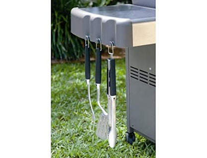 Weber-Stephen 6630 Grill Tool Set 3-piece, Stainless Steel, Black