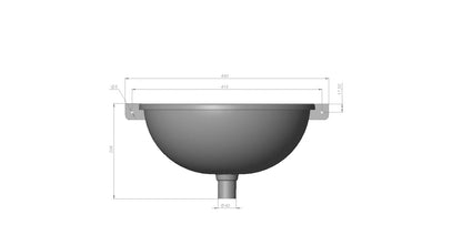 Agande plastic grey utility sink, perfect for camping, garden, basement, construction sites, or restrooms. Comes with drainage pipe. Made in Europe.