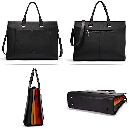 CLUCI briefcase for women men, real leather laptop for 15.6 inch briefcase laptop bag business bag elegant briefcase shoulder bag vintage