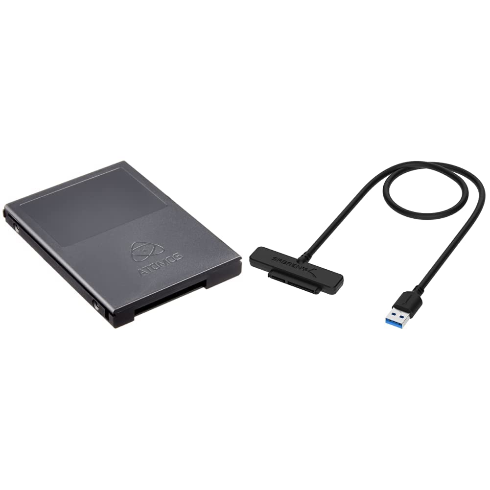 Atomos ATOMCAD112 Master Caddy II Hard Drive Case (5 pack) & Sabrent SATA Cable Adapter, USB 3.0 to SSD/2.5-Inch SATA Hard Drive Adapter (EC-SSHD)