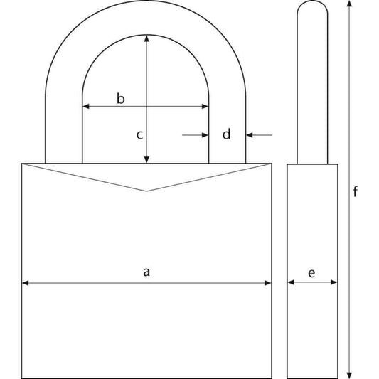 ABUS brass padlock 45/30 - 4-pack - with precision pin tumbler cylinder with mushroom pins - 11823 - ABUS security level 3 - brass color