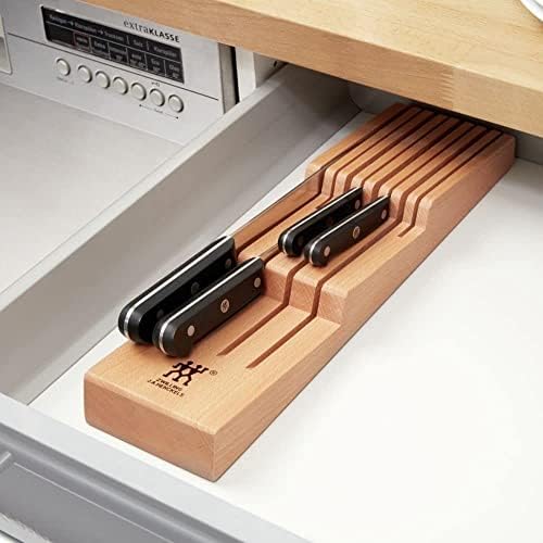ZWILLING Knife Tray for Drawers, Drawer Insert, For 8 knives, 41 x 10.8 x 4.8 cm, Wood, Brown