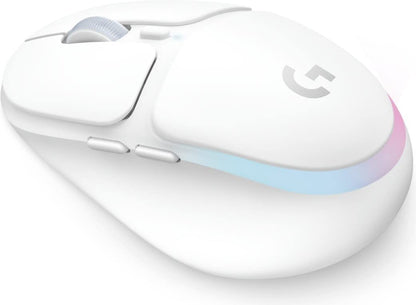 Logitech G705 wireless gaming mouse, customizable LIGHTSYNC RGB lighting, wireless connection via LIGHTSPEED and Bluetooth, lightweight, compatible with PC/Mac/laptop - White.
