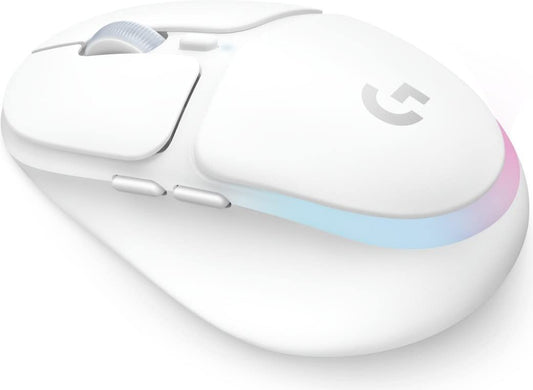 Logitech G705 wireless gaming mouse, customizable LIGHTSYNC RGB lighting, wireless connection via LIGHTSPEED and Bluetooth, lightweight, compatible with PC/Mac/laptop - White.