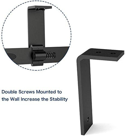 6FT/1.8M Ceiling Mount Sliding Barn Door Hardware, L-shaped bracket system, Fits 60cm wide, single door panel.