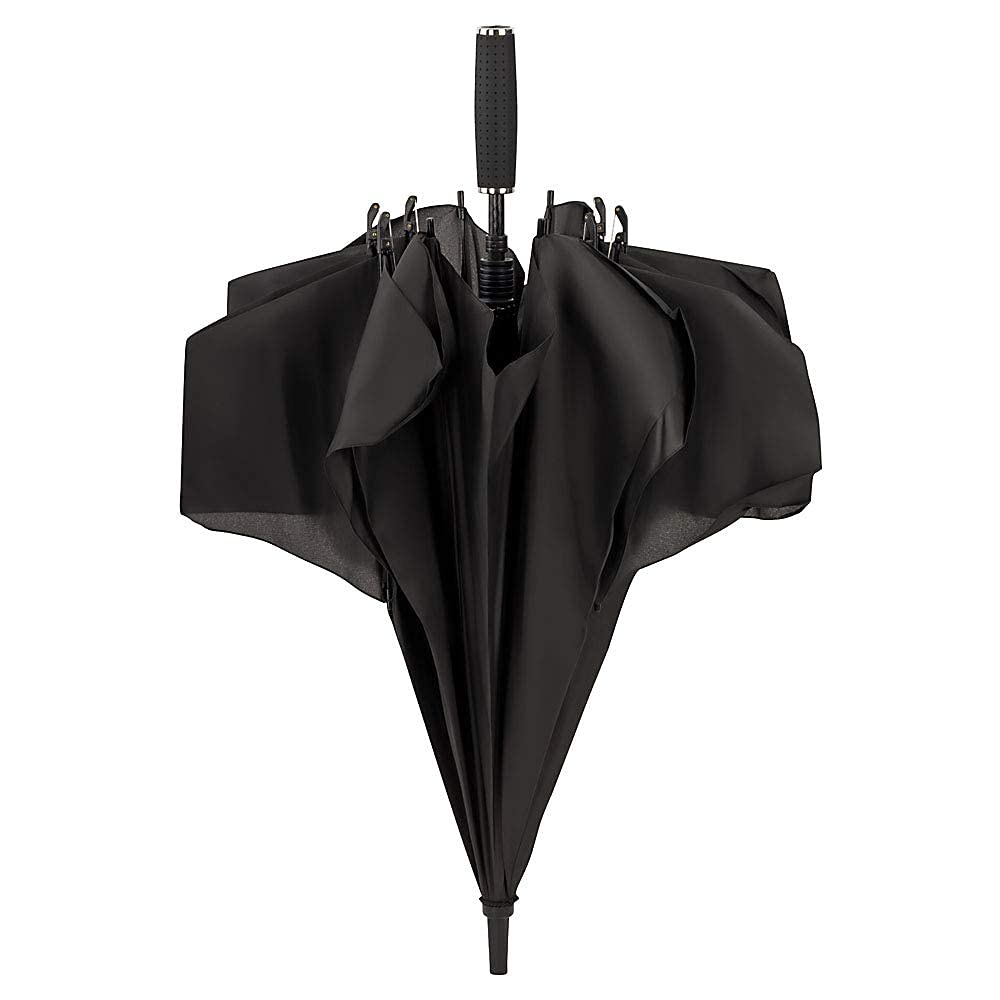 LILIENFELD Umbrella Partners Umbrella XL 148 cm x 99 cm Women Men Fiberglass 10 Ribs Very Stable Maxi Black