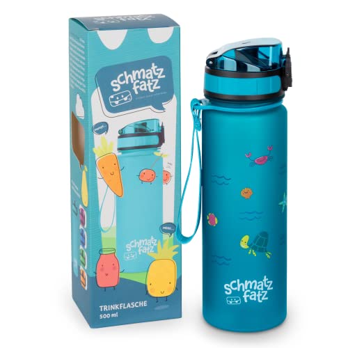 Slurp-Snap Kids Water Bottle Leakproof 0.5L, Sports Water Bottle for School, Hiking & Gym, Tasteless 500ml Water Bottle with Fruit Infuser, BPA-Free.