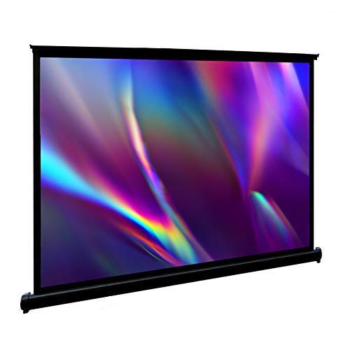 Portable projector screen 40-inch 4:3, self-standing high-resolution small projector screen. Floor-standing projection screen for home theater school.