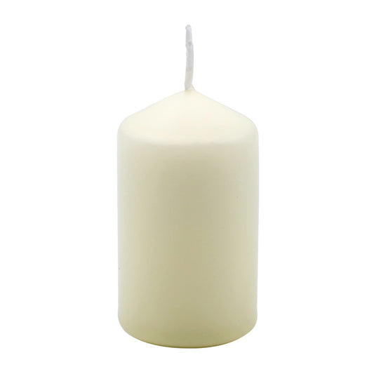 Hofer tapered candles wax candles - 4 x 7 cm - Color ivory - Long burning time: 7 hours - Unscented - Drip-free - 80 pieces