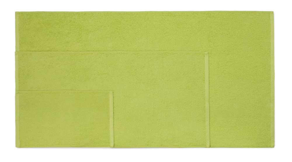 Top Towel - Combo - Large bath towels - Bathroom hand towels - 2 face or bidet towels + 2 hand or sink towels + 2 shower towels - 100% cotton - Lime