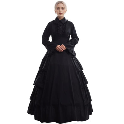 GRACEART Women's Gothic Victorian Dress Renaissance Maxi Costume (M)