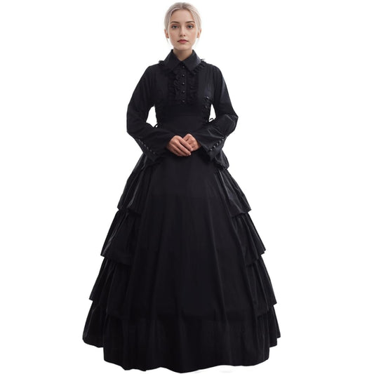 GRACEART Women's Gothic Victorian Dress Renaissance Maxi Costume (M)
