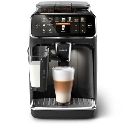 Philips Series 5400 Coffee Machine - LatteGo Milk System, 12 Coffee Specialties, Intuitive Display, 4 User Profiles, Black (EP5441/50)