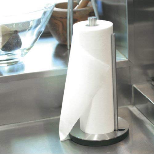 ZACK 20707 Lingo kitchen paper holder with roll stop, stainless steel matt
