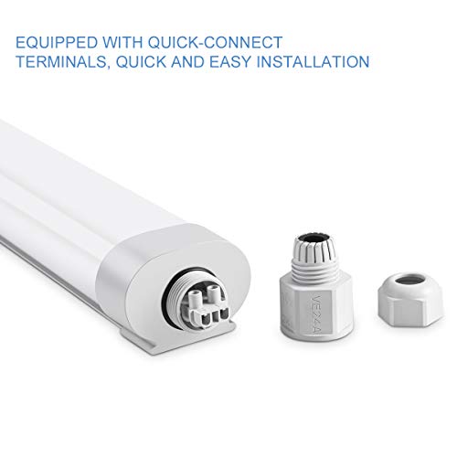 3 pieces 45W LED moisture-proof luminaire with motion sensor, 4950LM 150CM LED tube, IP65 waterproof cellar luminaire, ceiling lamp with motion sensor for office hallway stairs garage storage room, 4000K
