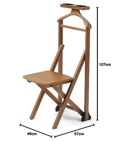 Arredamenti Italia 2007 DUKA coat rack with chair for bedroom, made of wood - Lockable - Cherry wood finish Ar-It the heart of wood.