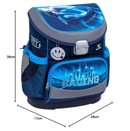 Belmil Mini-Fit School Bag Set 4 pieces (405-33/AG/S) (Racing Blue Neon)