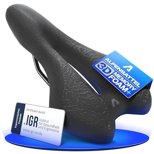Alpine Saddle 3.0 Sport+ High-performance and comfortable bike saddle for men and women - Ergonomic sports saddle for mountain bikes, cross bikes, e-bikes, and more.