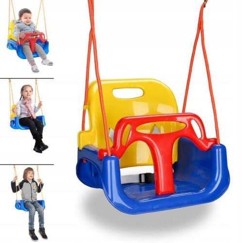 COIL Children's Swing Baby Swing 3-in-1 Outdoor Swing Baby Adjustable Children's Swing Indoor with Backrest Swing Indoor Children's Swing Seat Toddler Swing (C0348-Blue)