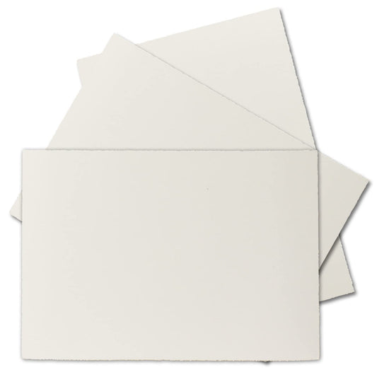 300 pieces of DIN A6 vintage cards, mould-made paper, 105 x 148 mm, natural white semi-matt finish - without fold - vellum surface - cards made of mould-made paper.