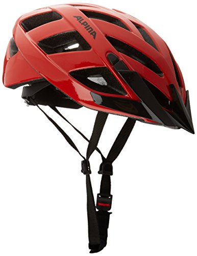 ALPINA PANOMA Classic - Lightweight, Well-Ventilated Touring Bicycle Helmet with Optional LED Light for Adults, red, S (52-57 cm)