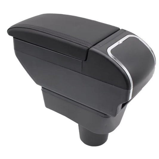 Double Layer Armrest Box for Mitsubishi Mirage Attraction Space Star 2014-2023 Center Console Storage Box with Cup Holder Armrest Accessory Black