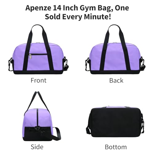 YoKelly Small Duffel Bag Mini Travel Bag, Sports Bag 18L, XS School Sports Bag, Weekender, Gym Bag 35x20x25cm - Purple