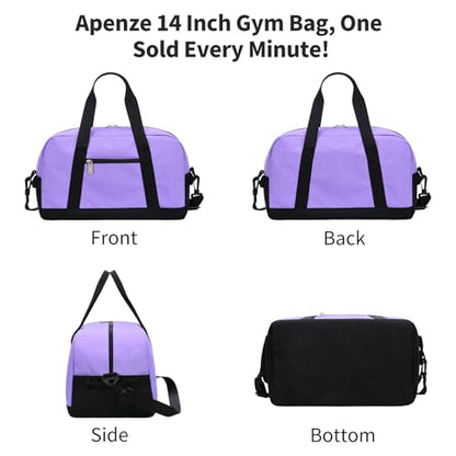 YoKelly Small Duffel Bag Mini Travel Bag, Sports Bag 18L, XS School Sports Bag, Weekender, Gym Bag 35x20x25cm - Purple