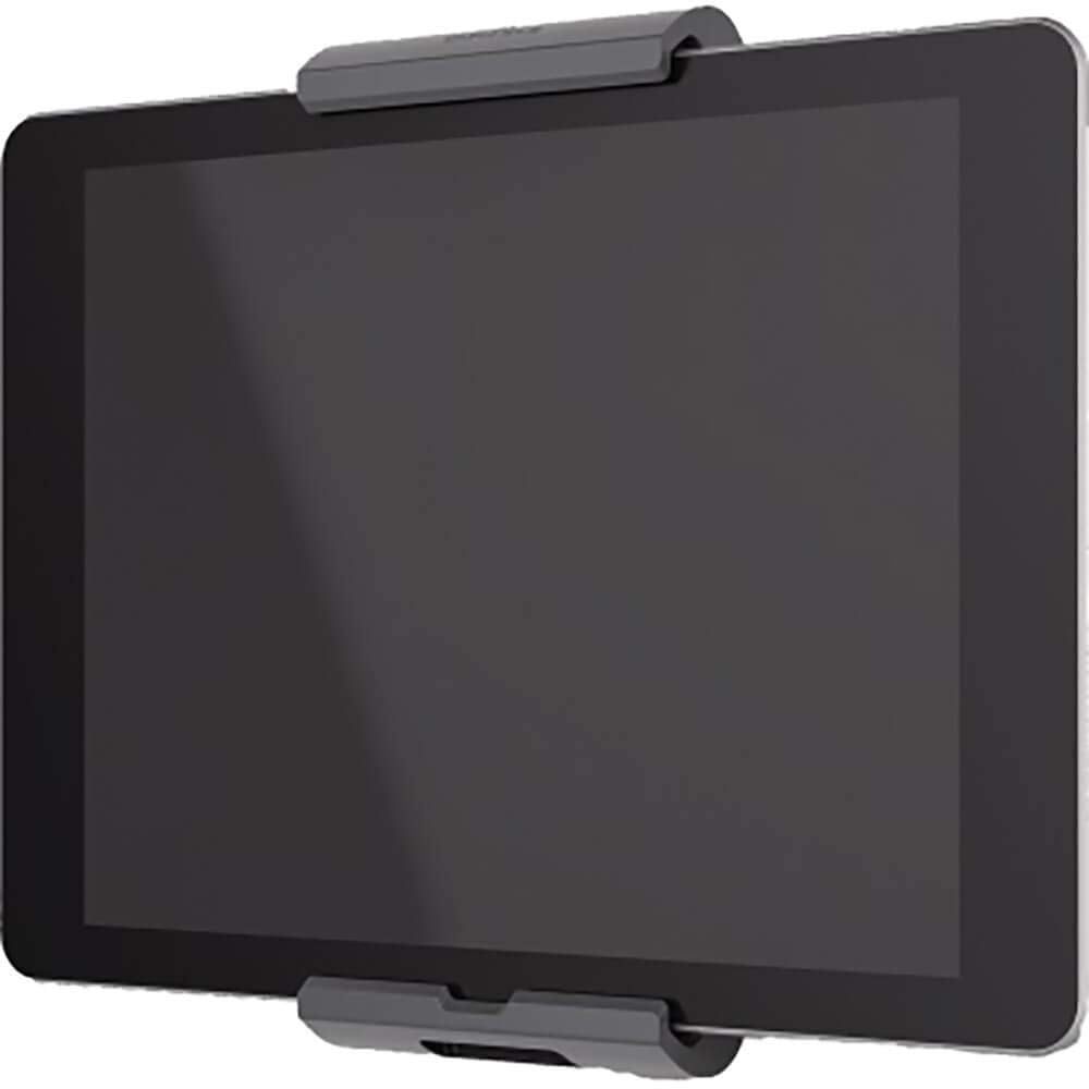 Durable tablet wall mount (with swivel arm for 7-13 inch tablets, 360° rotation with theft protection) silver/anthracite, 893423