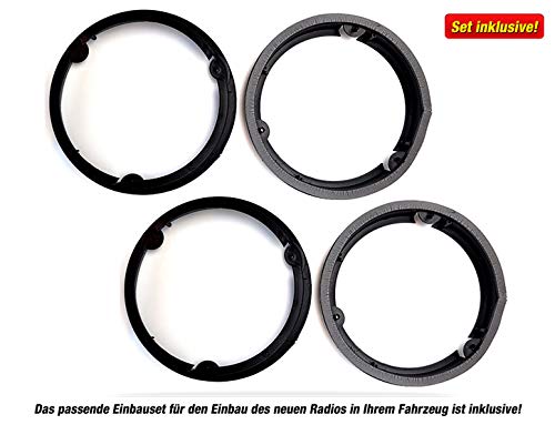 Mediadox Front/Rear 16.5cm/165mm Car Speakers/Boxes/Speakers Complete Set by Alpine compatible with Suzuki (II)