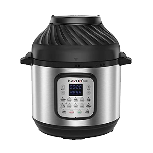 Instant Pot Duo Crisp + Air Fryer 11-in-1 Electric Multi-Cooker 5.7L - Pressure Cooker, Air Fryer, Slow Cooker, Steam Cooker, Dehydrator with Grill, Keep Warm, and Bake functions, Stainless Steel