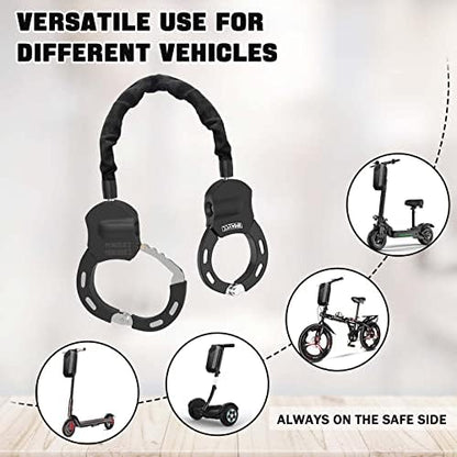 IMAYCC E Scooter lock, handcuff lock, bicycle accessory, lock for e scooter, includes a portable hanging bag.