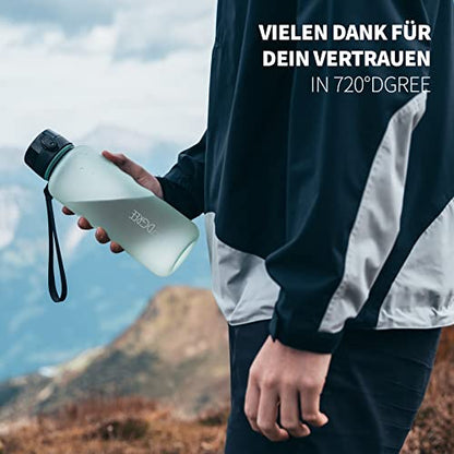 720°DGREE Kids Water Bottle 500ml “uberBottle“ softTouch +Fruit Infuser - Leakproof, BPA-Free - Slim Tritan Water Bottle for School, Sports, Fitness - Lightweight, Impact-resistant, Reusable