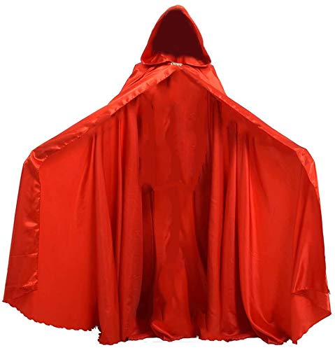 GRACEART women's cape hooded medieval cloak long Halloween costume for wedding bride evening dress bridal gown